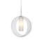 Besa Lighting Plato Cord Pendant, Clear/Opal, Satin Nickel Finish, 1x5W LED 1JT-PLATOCL-LED-SN - alternate 1